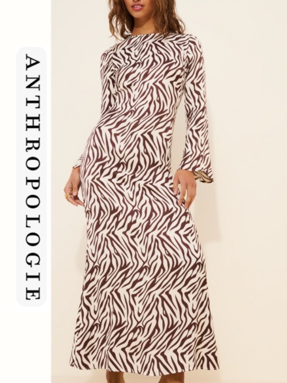 Anthropologie zebra print maxi dress, XXS, GD1256 - Picture 1 of 4